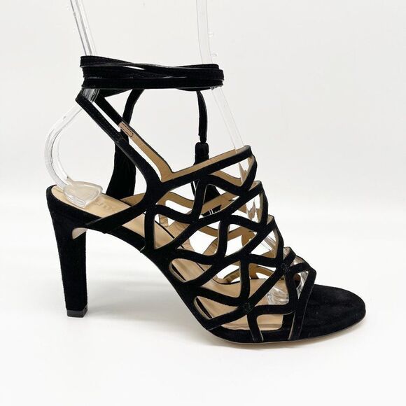 CHLOE Kendal Black Caged Tassel Sandals - Picture 1 of 14